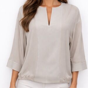 Giorgio Armani Runway White Cream Blouse, Size 6